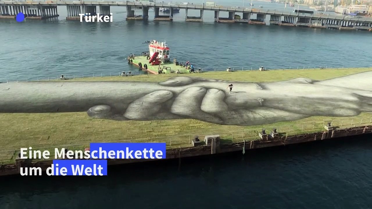 Eine menschenkette um die welt