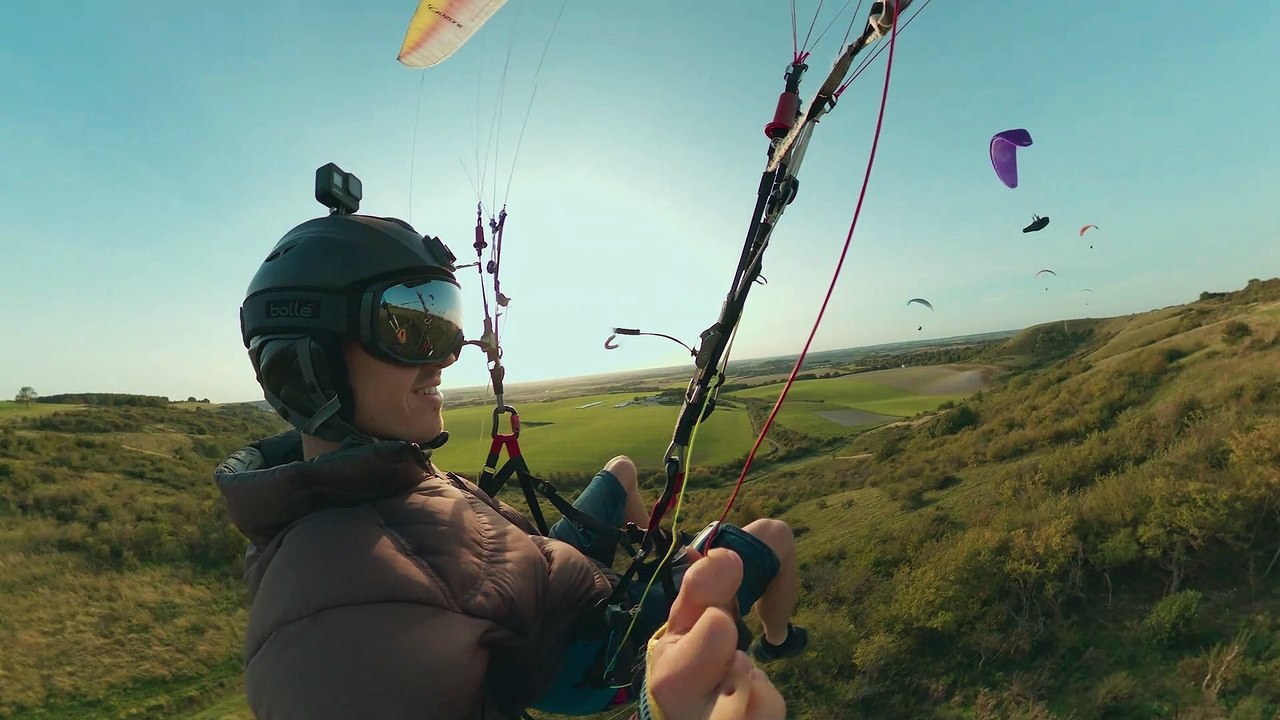 Paraglider Gets the Ball