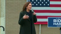 Kamala Harris holds a campaign event in Michigan