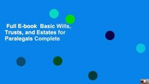 Full E-book  Basic Wills, Trusts, and Estates for Paralegals Complete