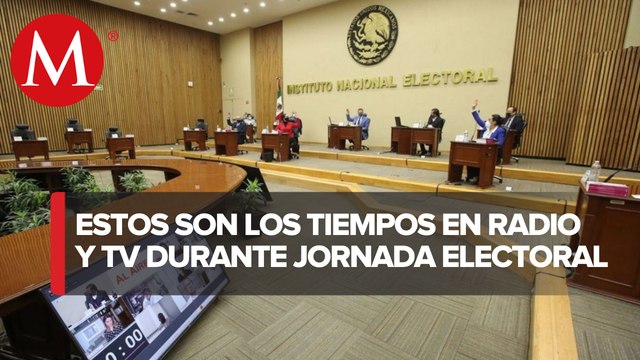 INE publica tiempos de radio y televisión para elecciones 2021