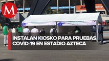 En CdMx, inicia aplicación de pruebas de covid-19 en el Estadio Azteca
