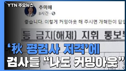 추미애 '평검사 저격'에 검사들 "나도 커밍아웃" 반발 / YTN