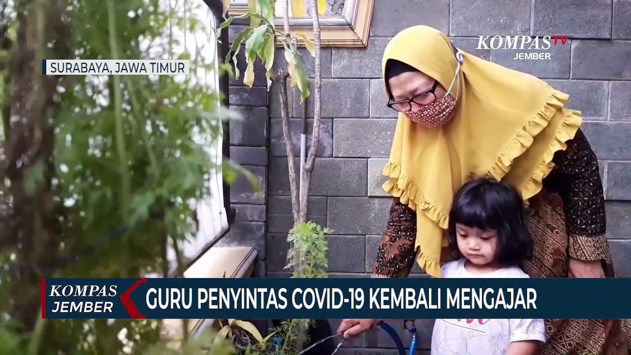 Seorang Guru dan Perangkat Desa Penyintas Covid-19 Semangat Beraktivitas