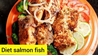 Diet salmon fish. Healthy salmon fish recipe