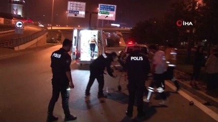 Maltepe'de otomobilden atılan kişi daha sonra kurşunların hedefi oldu