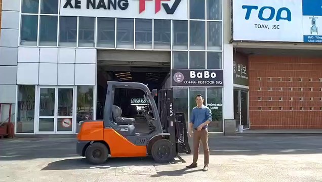 Xe nâng dầu 3 tấn Toyota 02-8FD30- Giá rẻ kịch sàn hỗ trợ khách hàng!