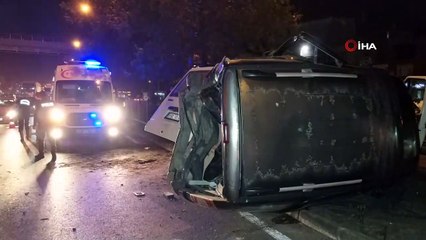 Karavanın fırlayan lastiği kazaya sebep oldu: 1 yaralı