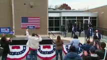 Senator Kamala Harris joins a voting event in Troy, Michigan