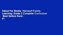 About For Books  Harcourt Family Learning: Grade 2 Complete Curriculum  Best Sellers Rank : #1