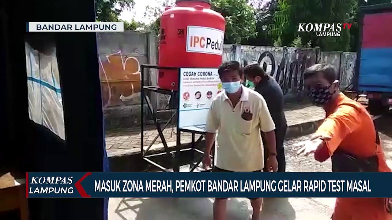 Masuk Zona Merah, Pemkot Bandar Lampung Gelar Rapid Test Massal