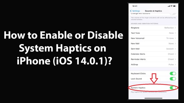 How to Enable or Disable System Haptics on iPhone (iOS 14.0.1)?