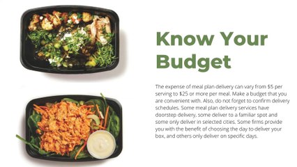 How to choose the best meal delivery plan