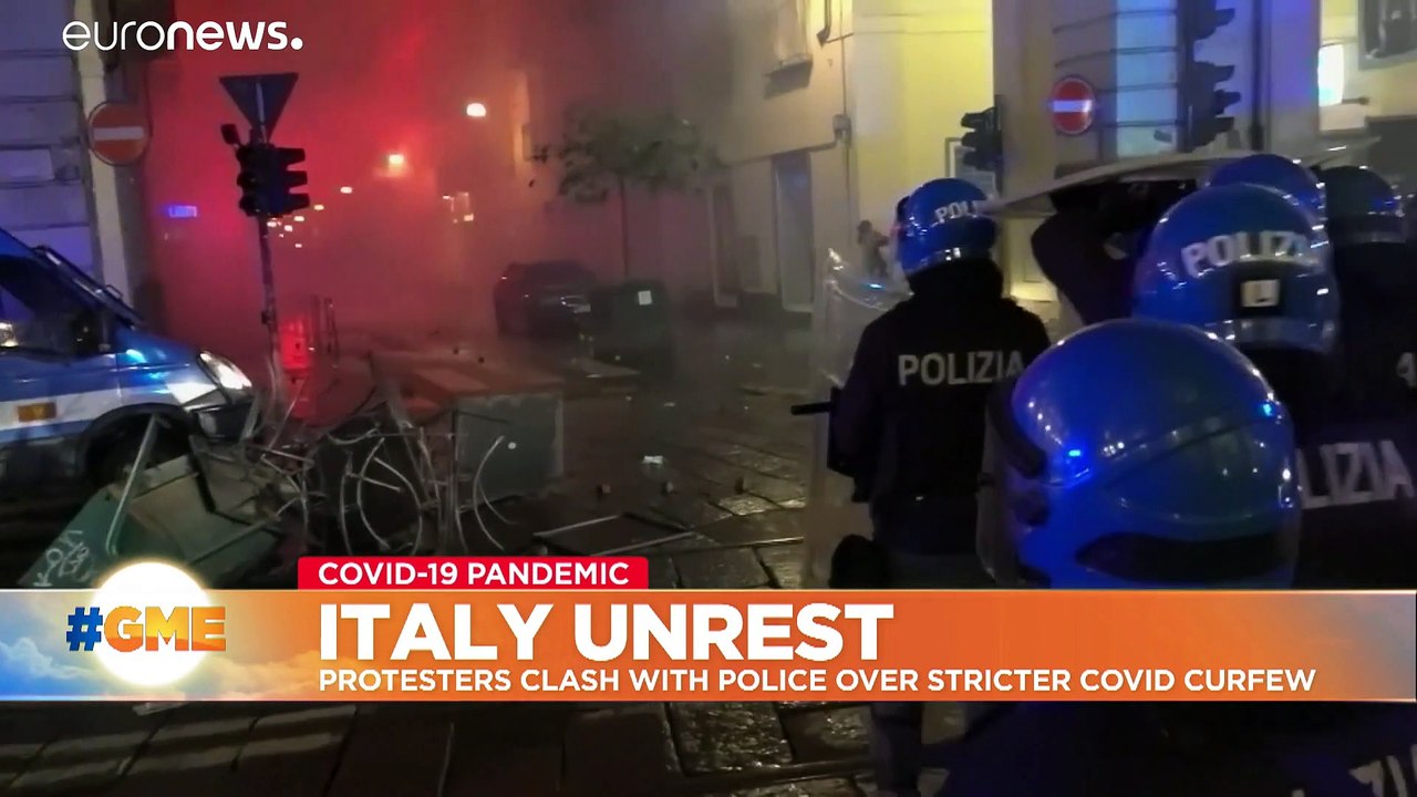 Coronavirus: Protests in Italy over new pandemi...