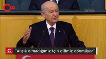 Bahçeli'nin kürsüdeki zor anları