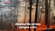 Anamur'da orman yangını: Yerleşim yerlerini tehdit ediyor