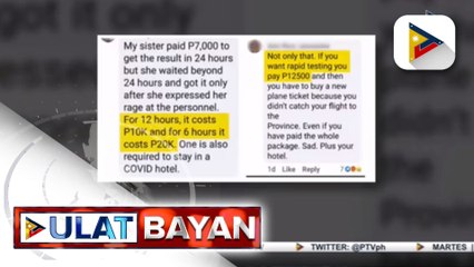 #UlatBayan | Halaga ng COVID-19 tests sa ilang pribadong laboratoryo, umaabot sa P20-K