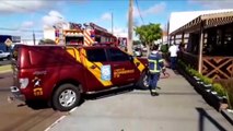 Incêndio em fritadeira elétrica mobiliza Corpo de Bombeiros até pastelaria na Avenida Brasil