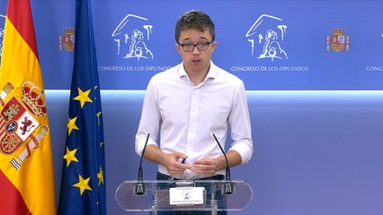 Errejón quiere apoyar los PGE, que transitan por el camino "adecuado"