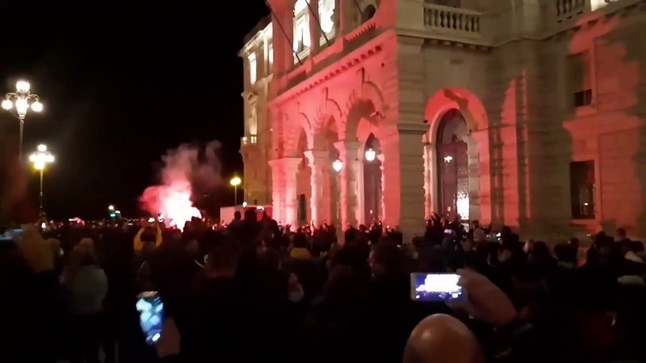 Protest in northeastern Italy against virus restrictions