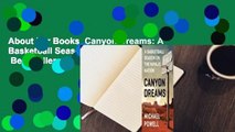 About For Books  Canyon Dreams: A Basketball Season on the Navajo Nation  Best Sellers Rank : #3
