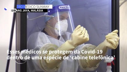 Cabine telefônica à prova de Covid-19