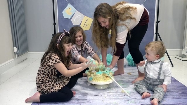 Baby Boys First Birthday Cake Smash!