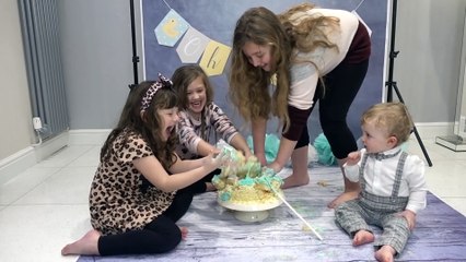 Baby Boys First Birthday Cake Smash!