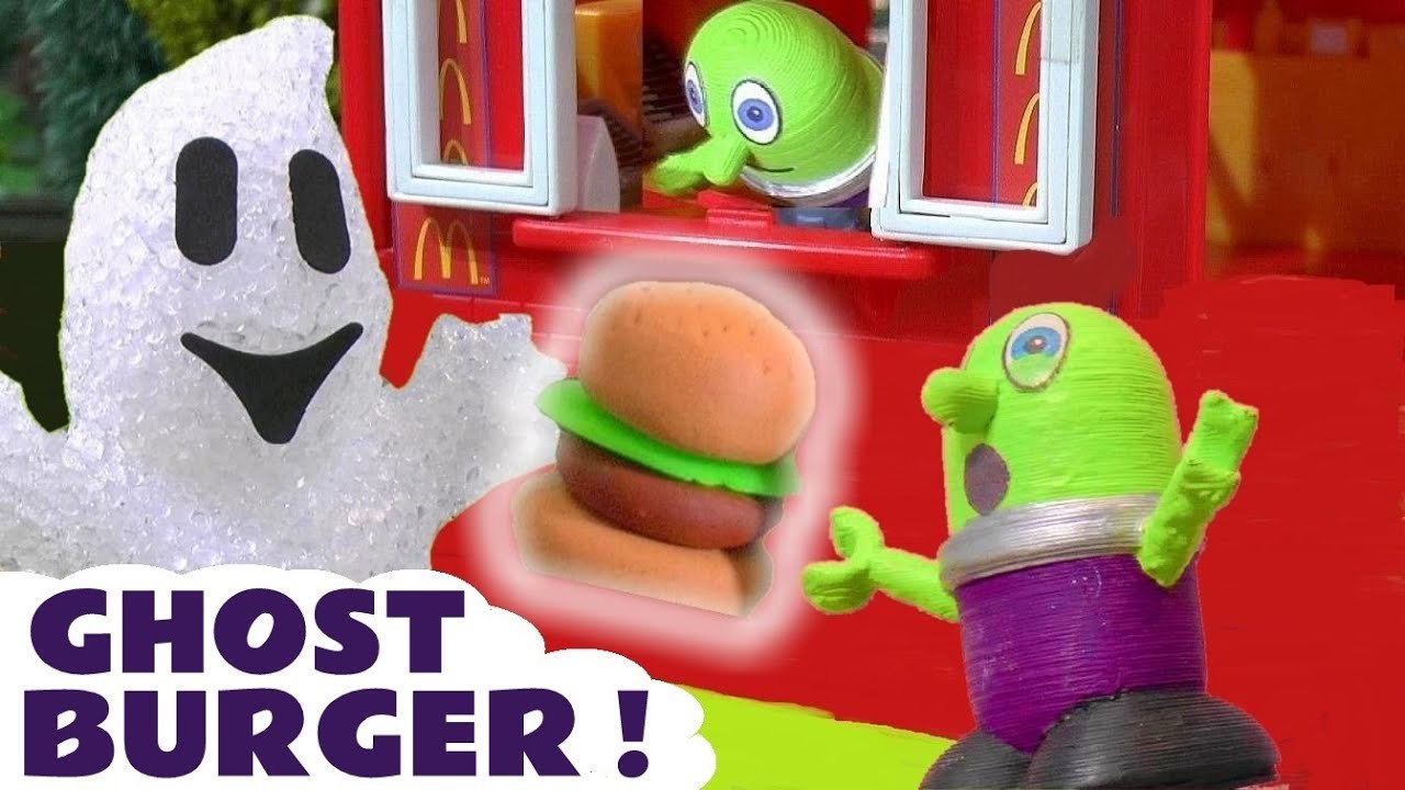 Halloween Ghost Burger with the Funny Funlings and Batman plus a Dinosaur in this Spooky Ghosts Challenge Family Friendly Full Episode English Toy Story for Kids from a Kid Friendly Family Channel