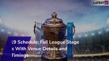 VIVO IPL 2019 Schedule: Full League Stage Time Table With Fixtures, Match Dates and Venue Details