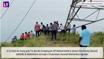 Mumbai Power Outage: MSEB Workers 'Dare Devilry' To Repair Broken High Tension Wires Caught On Camera; Anand Mahindra Lauds The Employees