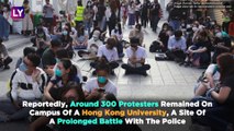 Hong Kong Protests: Hundreds Arrested As Standoff Enters Third Day, Protesters Try To Escape Univers