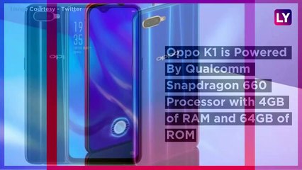 Oppo K1 With 25MP AI Selfie Camera Launched in India at Rs 16,990