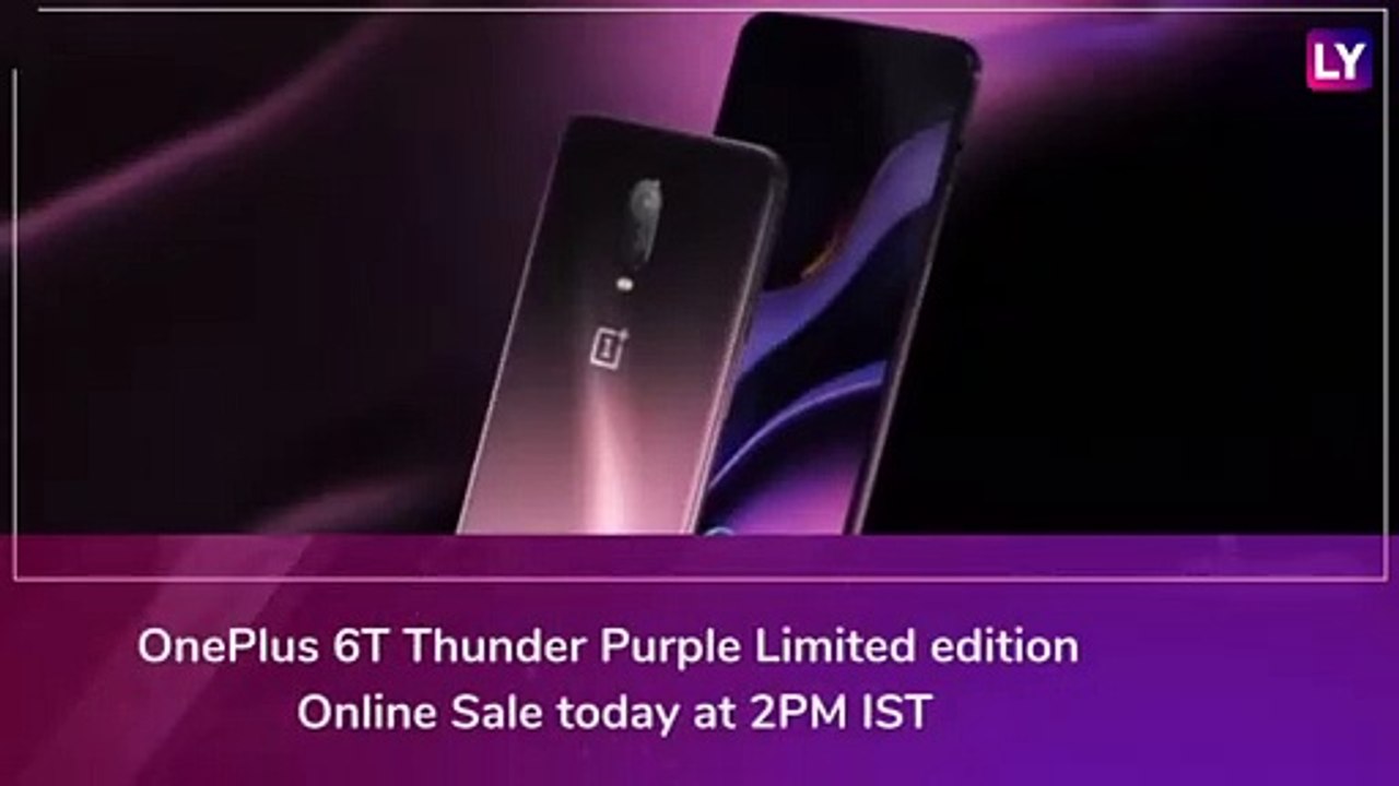 OnePlus 6T Thunder Purple Colour Variant Availa...