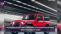 2020 Mahindra Thar Launched in India at Rs 9.80 Lakh; Prices, Features, Variants & Specifications