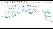 Sequences - 1 to the inf limit using lhopitals rule equals 1 over e