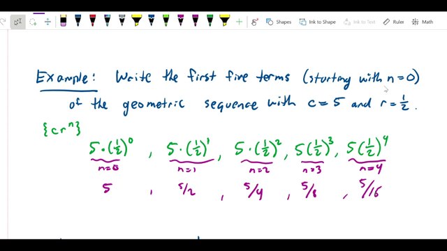 Sequences - Geomeric sequences