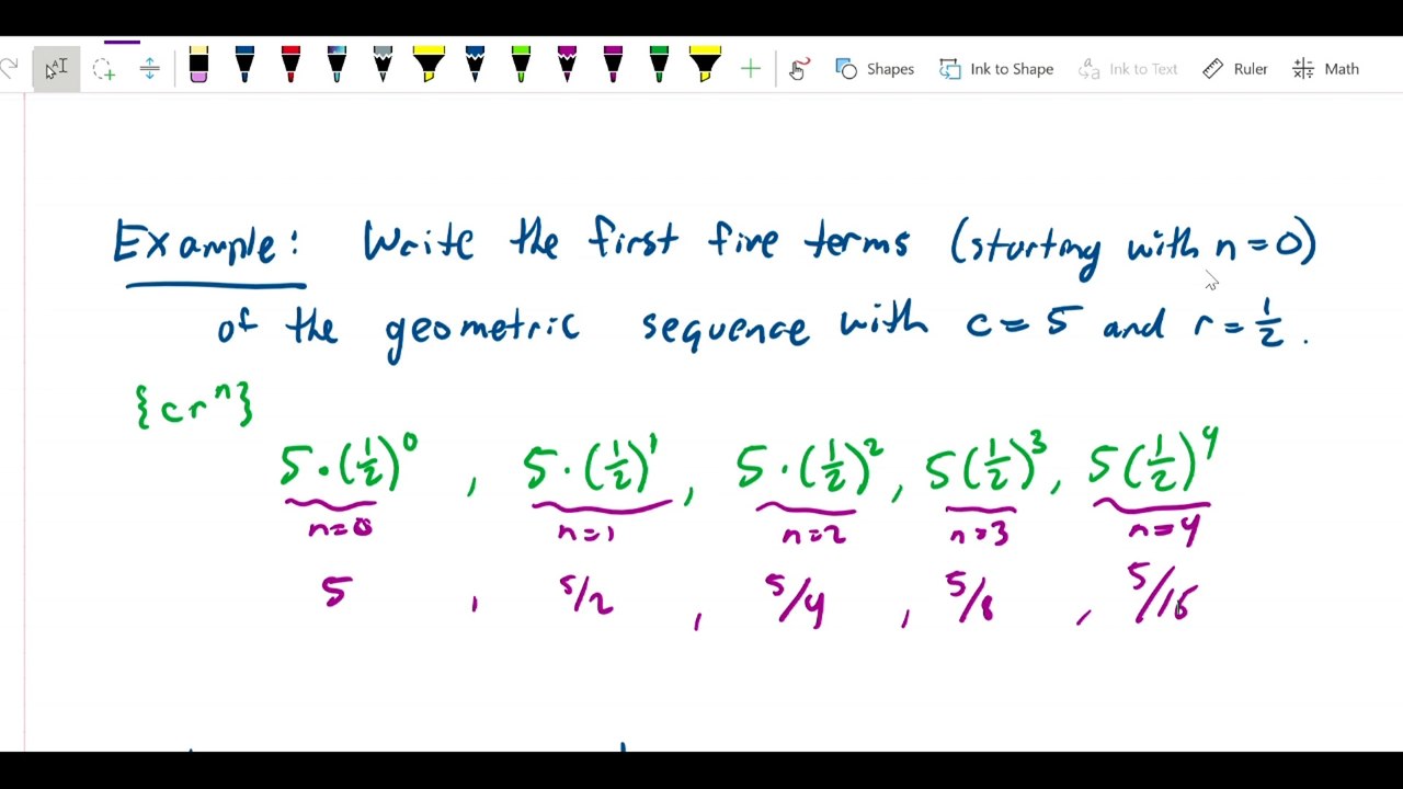 Sequences - Geomeric sequences