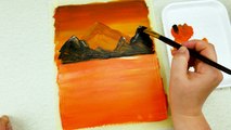 Acrylic Painting Board for Beginners on Canvas _ Acrylic Painting Tutorial