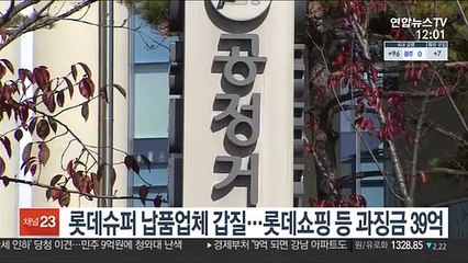 롯데슈퍼 납품업체 갑질…롯데쇼핑 등 과징금 39억