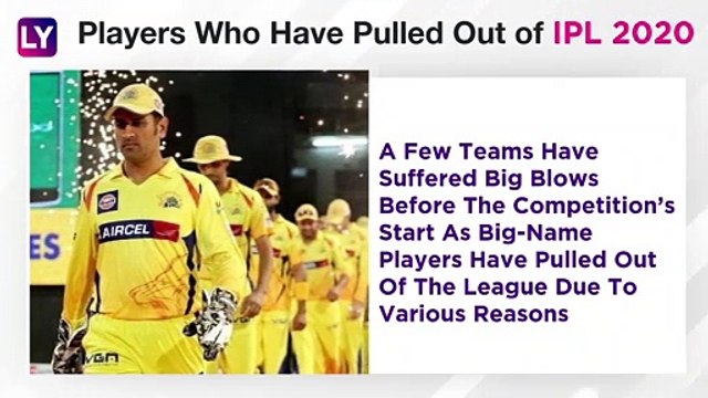 Suresh Raina, Harbhajan Singh & Other Players Who Have Opted Out of IPL 2020 and Their Replacements