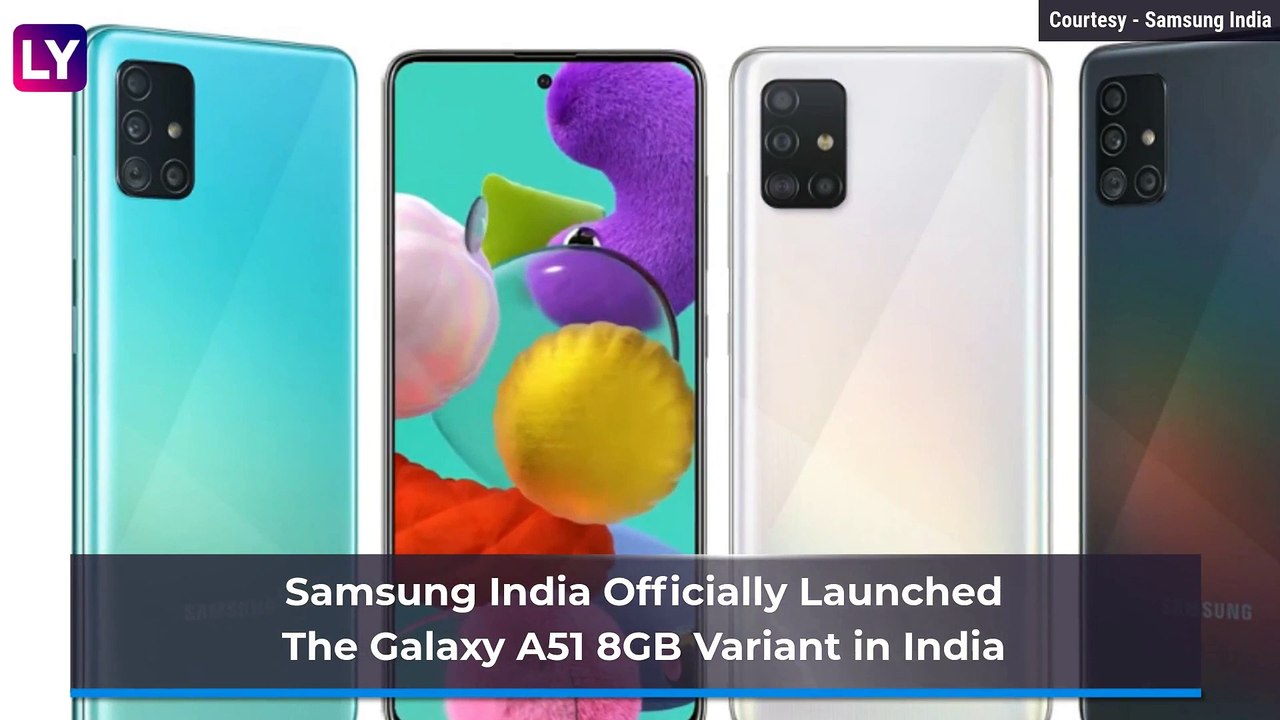 Samsung Galaxy A51 Smartphone Featuring 8GB & 128GB Storage  Launched in India; Price, Variants, Features & Specifications