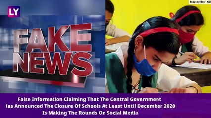 Schools To Remain Shut Until December 2020? Fake News Spread On Social Media, No Official Notice Yet