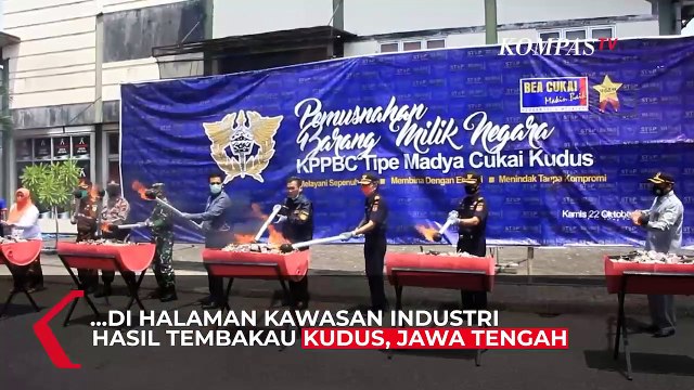 6,5 Juta Rokok Ilegal Tanpa Pita Cukai Dimusnahkan Bea Cukai di Kudus