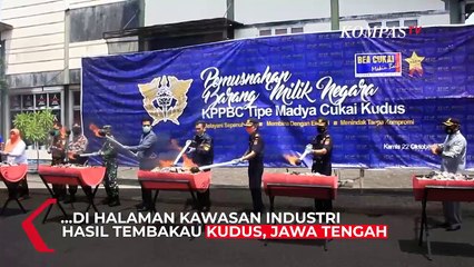 6,5 Juta Rokok Ilegal Tanpa Pita Cukai Dimusnahkan Bea Cukai di Kudus