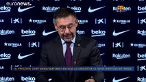 El presidente del FC Barcelona Josep Maria Bartomeu dimite junto a su directiva