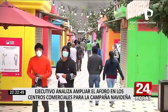 Gobierno evalúa ampliación de aforo en centros comerciales para campaña navideña