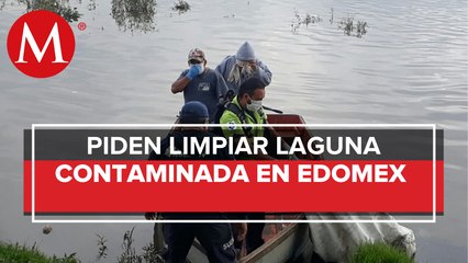 Lancheros del Estado de México navegan entre basura