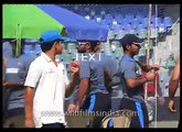 Sachin Tendulkar and Arjun practice cricket