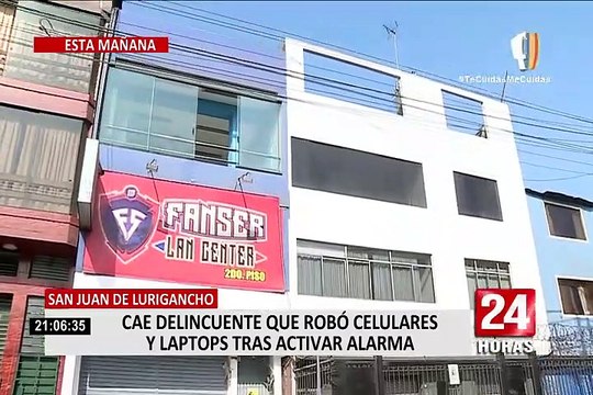 SJL: capturan a ladrón que fugó por techos tras asaltar cabina de Internet